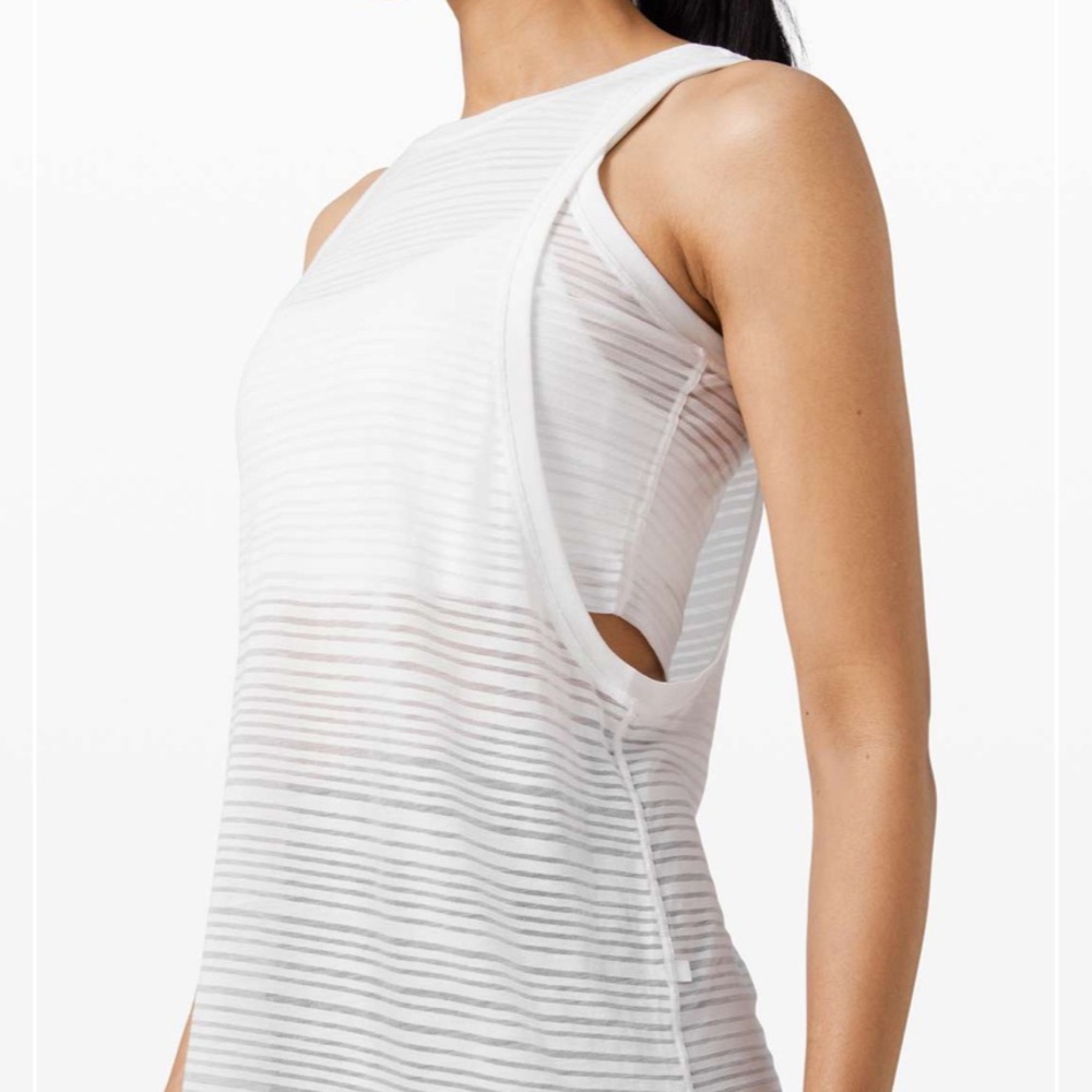 Lululemon Clear and Present Muscle Tank Top White